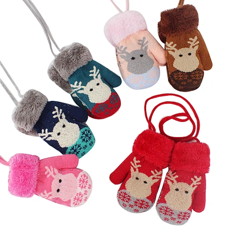 Best Selling Christmas Gift Children Winter Warm Knit Gloves