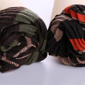 Creased leopard-print striped scarf women cotton shawls hijab wholesale shawls muslim