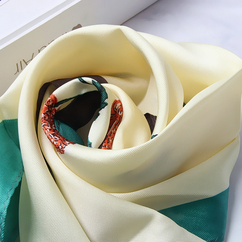 Ladies ladies rhombus fashion print luxury  small  neck scarf silk