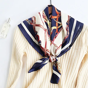 Spring 2020 new style fashion printing ladies printed small  square scarf women