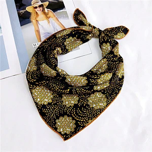 Summer fashion all-match small sunscreen luxury square chiffon silk neck scarf