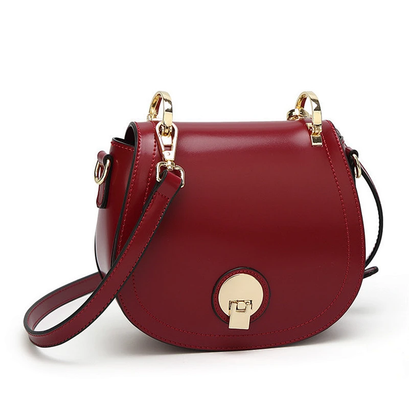 New elegant women pu leather crossbody bags chain lady shoulder bag