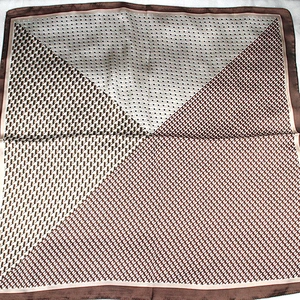 2020 new geometric printed curling small square silk 70cm ladies square silk neck scarf