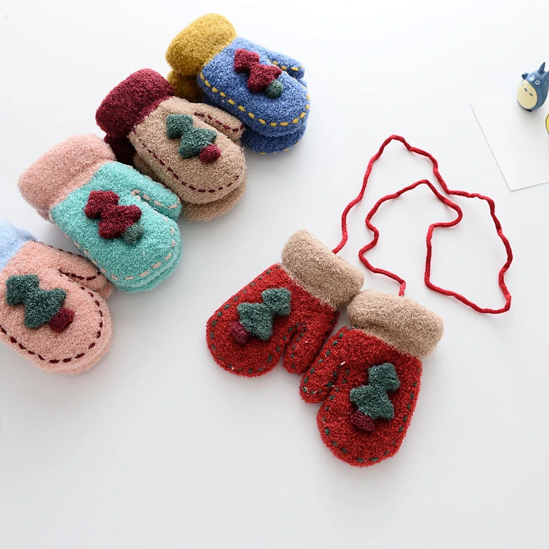 2019 Wholesale High Quality Cute Cartoon Mittens Winter Warm Kids Ski Gloves