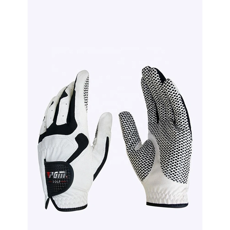 Custom Logo Anti-slip Left Hand Golfers Microfibre PU Leather Golf Gloves