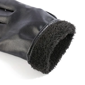 Leather driver glove / hand safety gloves / full finger leather glove