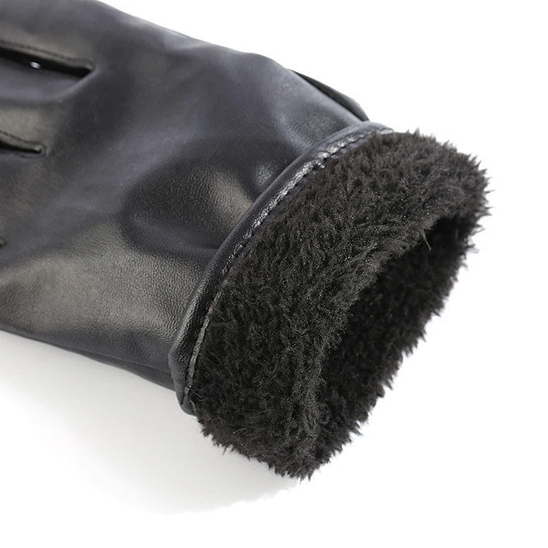 Leather driver glove / hand safety gloves / full finger leather glove