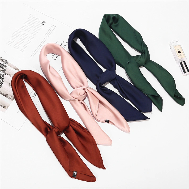 New spring female retro 70x70 square sunscreenscarf soft lady scarf silk scarf solid color