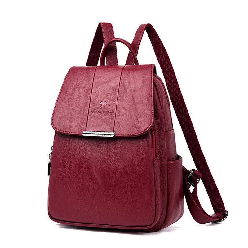 Hot selling fashion women backpack for school girls travel pu leather backpack