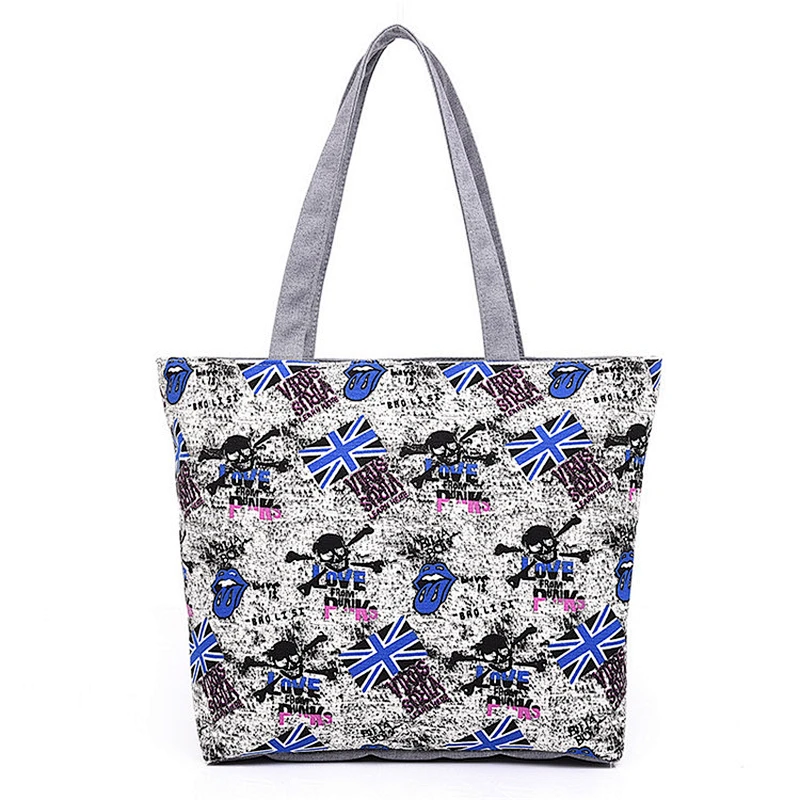 Wholesale Shoulder Promotional Women Custom Print Canvas Tote Bag