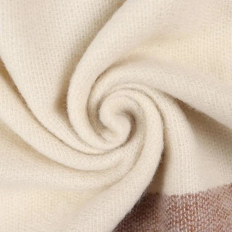 European and American high-grade faux cashmere plaid shawl light luxury fashion  cashmere long scarf women
