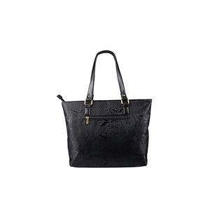 Cheap Plain PU Leather Women Tote Bags Black Ladies Handbags