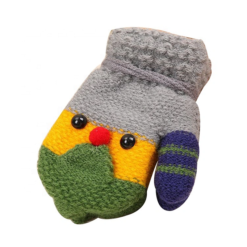 Cute Cartoon Children Knitted Gloves Baby Winter Warm Mittens Gloves