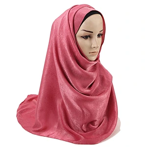 hot sale fashion solid color large size shawl plain  silk hijab scarf