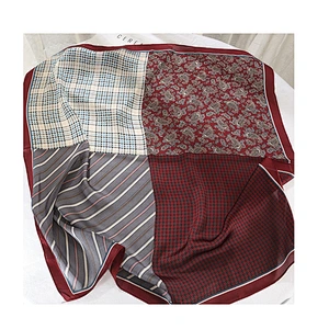 New professional printing neck decoration square silk scarf women 70x70
