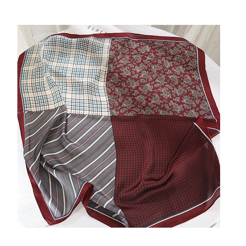 New professional printing neck decoration square silk scarf women 70x70