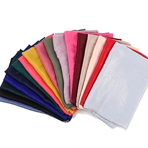 hot sale fashion solid color large size shawl plain  silk hijab scarf