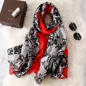 New fashion warm elegant thickened shawl indian long silk scarf shawl women