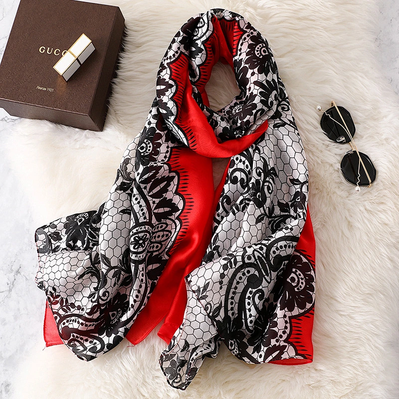 New fashion warm elegant thickened shawl indian long silk scarf shawl women