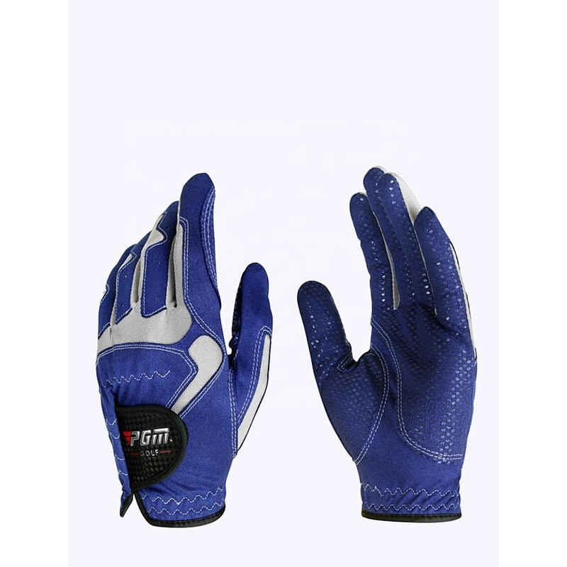 Custom Logo Anti-slip Left Hand Golfers Microfibre PU Leather Golf Gloves