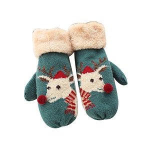 Fashion Festival Cute Windproof Outdoor Mitten Gloves Winter Present Christmas Knitted Gloves