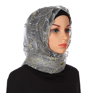 2017 new fashion islamic muslim women silk turban scarf hijab