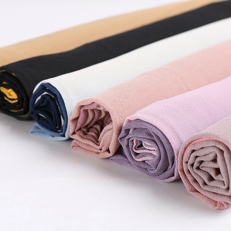 High-quality hand-painted gradient shawl pearl chiffon plain hijabs women headscarf hijab
