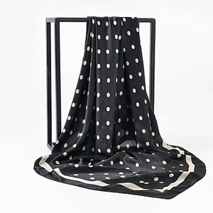 Female polka dot printed sunscreen scarf wholesale large silk scarf square shawl scarf