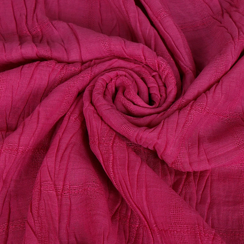 Cheap wholesale custom women plain muslim 12 color stock cotton crinkle hijab scarf