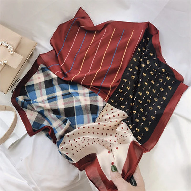 New style wild professional ventilate comfortable cotton women thin necksmall scarf silk