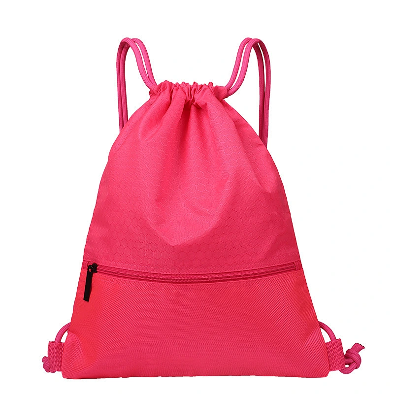 Custom promotion 2019 gym drawstring bag nylon drawstring backpack bag