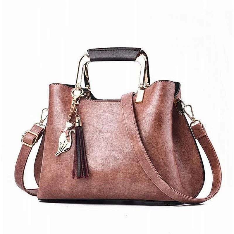 New custom fashion design ladies handbag woman shoulder bag pu leather tote bag