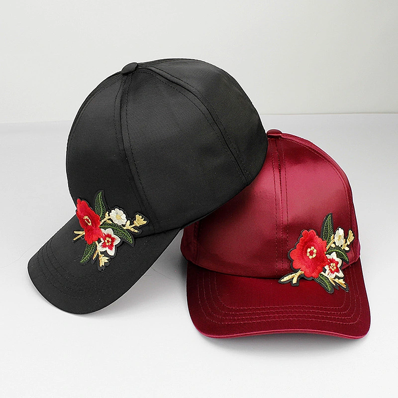 spring summer day Korean ladies outdoor travel trucker hats fashionable flower powder baseball caps