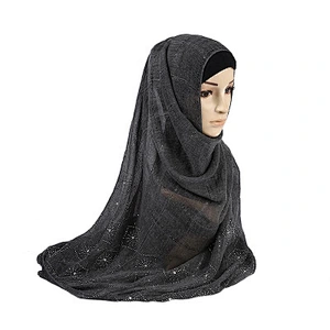 Hot diamond checkered pattern scarf wrap headscarf muslims cotton hijab scarf women