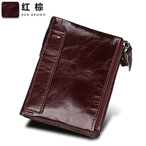 Unique Quality Mens Business Genuine Leather Cork  Mens vintage Leather Wallet