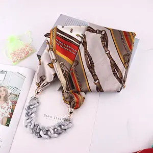 European and American satin chain decorated ethnic style ladies necklace women jewelry scarf  with pendant