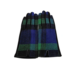 Women Touchscreen Winter Fashion Warm Antifreezing Plaid Gloves
