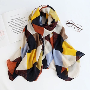 2020 Cotton And Linen Lattice 90*180CM Women Shawl Scarf Print Silk Scarf