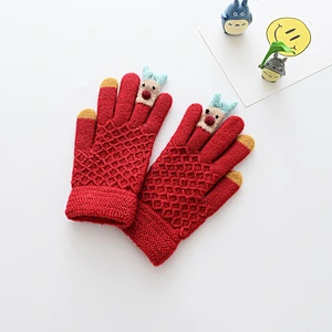 Cute children cotton colorful gloves high quality thick mittens gloves for kids