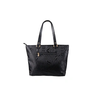 New Fashion Large Capacity Black Pu Tote Handbag For Women