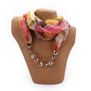 Fashion Necklace Sunscreen Women's Chiffon Necklace wholesale pendant scarf with beads
