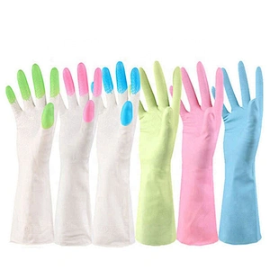 Durable Household Cleaning PVC Gloves Waterproof Kitchen Gloves