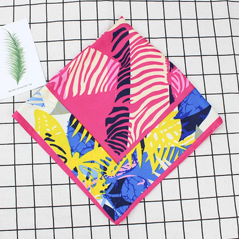 Women neck tie bag silk scarf 60 * 60cm sunscreenscarf twill silk square printed scarf