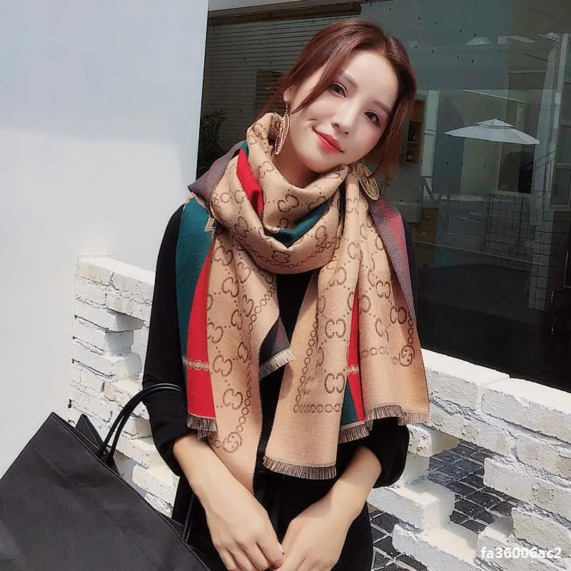 75*175CM Brand Double Side Scarf Winter Silk Poncho Women Pattern Designer Female Long Shawl