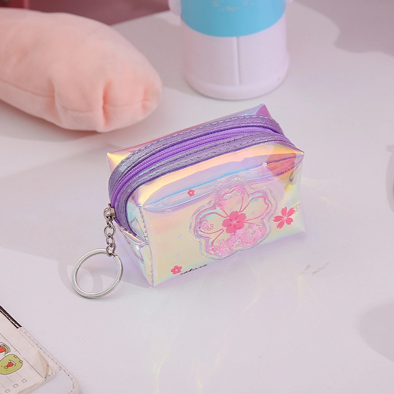 New small wallet Korean girl student cute key coin small bag laser coin purse female