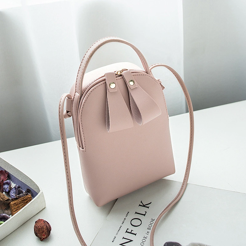 Popular Fashion Ladies' Portable Small Bag Solid Color Messenger Bag Ladies Change Mobile Phone Bag