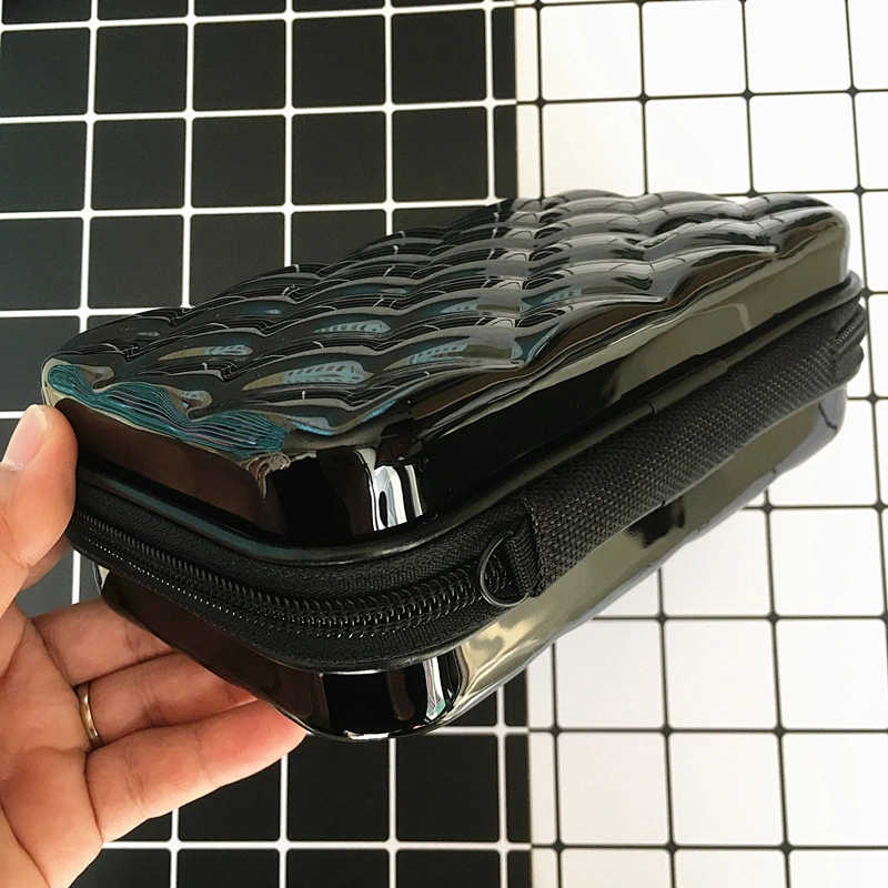 Geometric Plaid Totes Ladies Women Clutch Bag Multifunction Cosmetic Bag ABS+PC Tote Cosmetic Bag