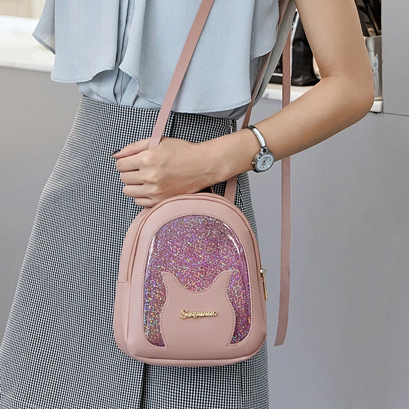 New Style Minimalist Transparent Jelly Color PVC Double Shoulder Backpack Mini Waterproof Portable Girls Backpack