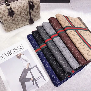 2020 New Cashmere Scarf Female Autumn Winter Letter CC Warm Dual-Use Long Shawl