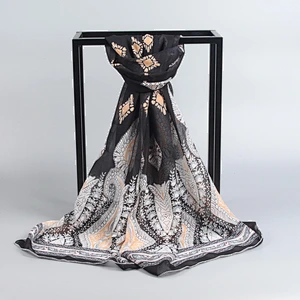 Summer lady 150 * 70cm scarf custom new pattern printing wild chiffon scarf seaside shawl